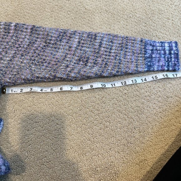 Design History Cardigan Sweater Chunky Marled V-Neck Cropped MEDIUM #M8043X NWT - Picture 9 of 12